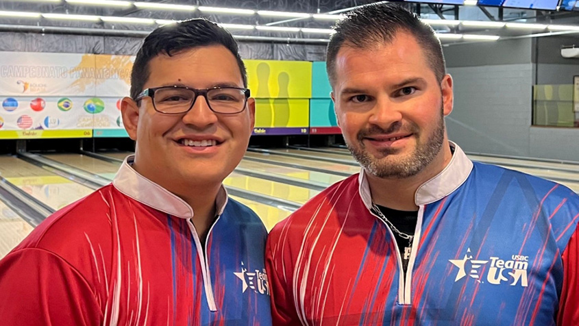 Kris Prather and AJ Johnson at 2022 PANAM Bowling Champion of Champions